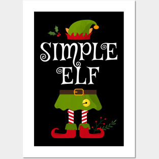 Simple Elf Shirt , Family Matching Group Christmas Shirt, Matching T Shirt for Family, Family Reunion Shirts Posters and Art